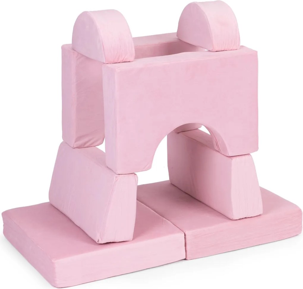 Dětské modulární křeslo DIY růžové