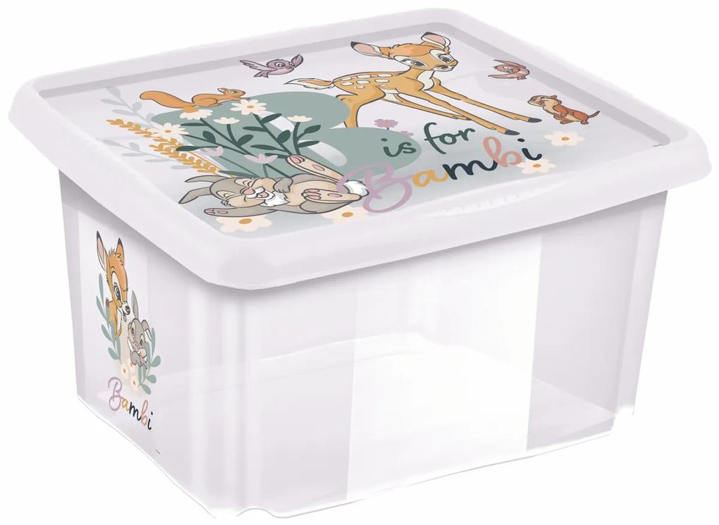 Box na hračky Bambi 30 l Keeeper, transparentný