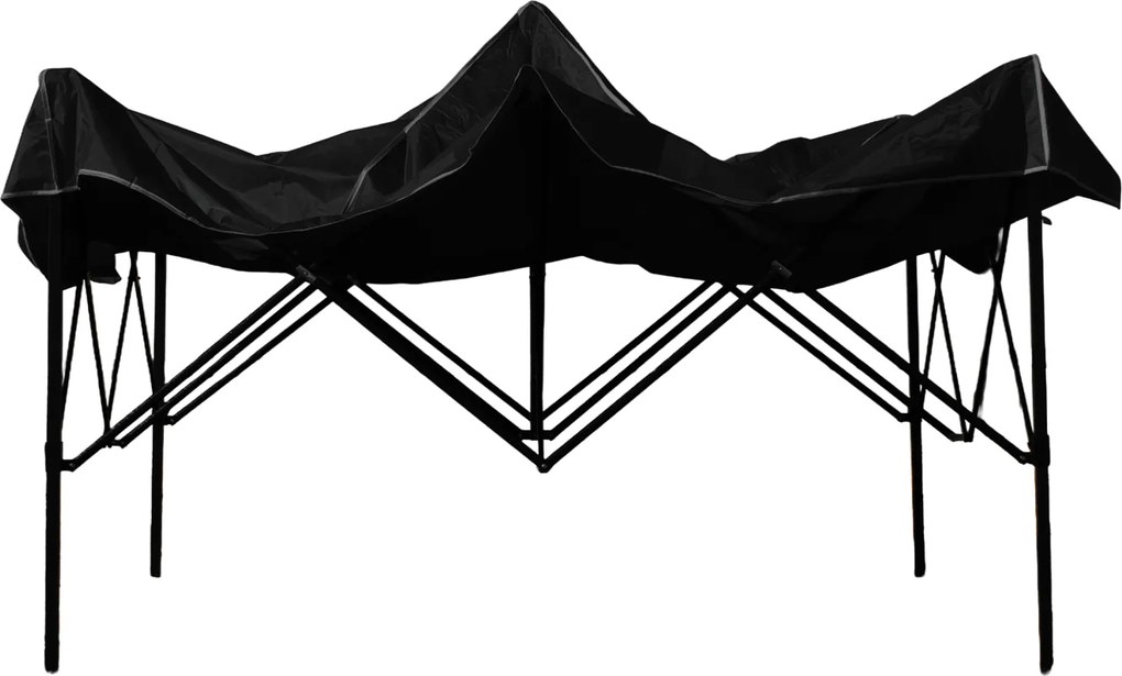 GARDEN LINE Nožnicový stan 3×3 m NAM5742 – záhradný a komerčný pavilón, čierny