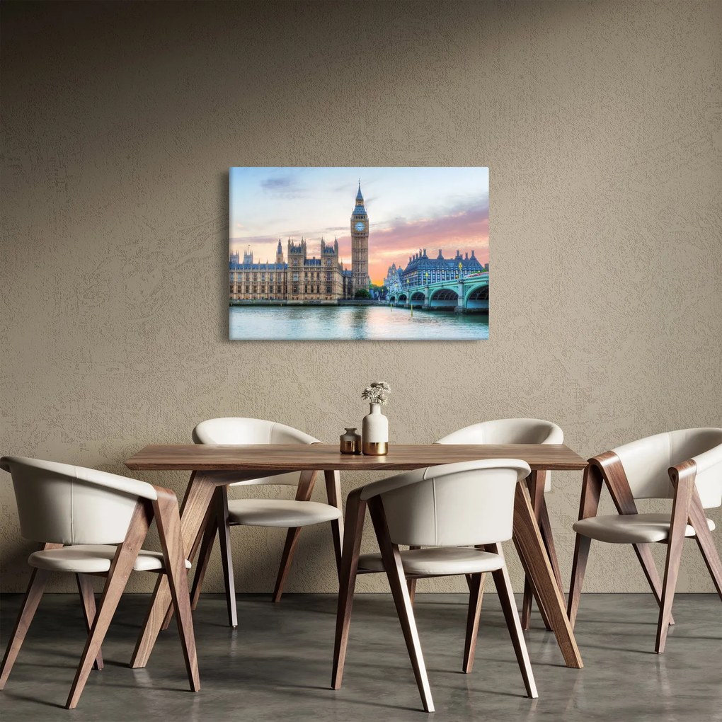 Obraz - Londýn v pastelových farbách (90x60 cm)