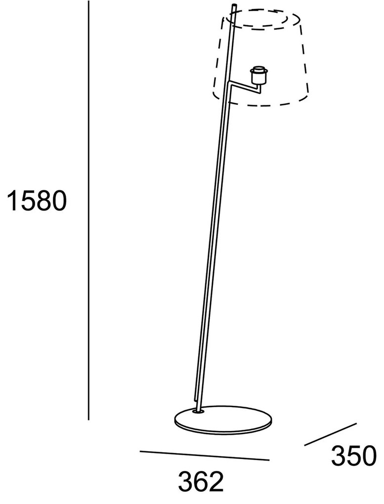 LEDS-C4 Clip stojaca lampa 158 cm tienidlo biela
