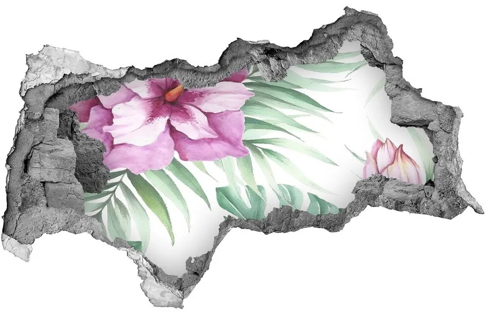 Nálepka 3D diera na stenu Havajské kvety nd-b-123607547