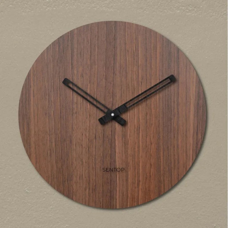 Minimalistické hodiny na stenu - Sentop kruh | HDFK037 | drevené