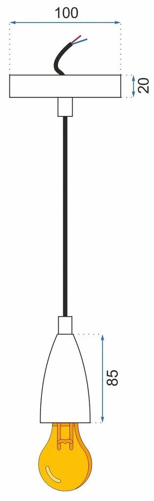 Toolight Toolight, stropná lampa závesná 1xE27, APP358-1CP, chróm, OSW-08424