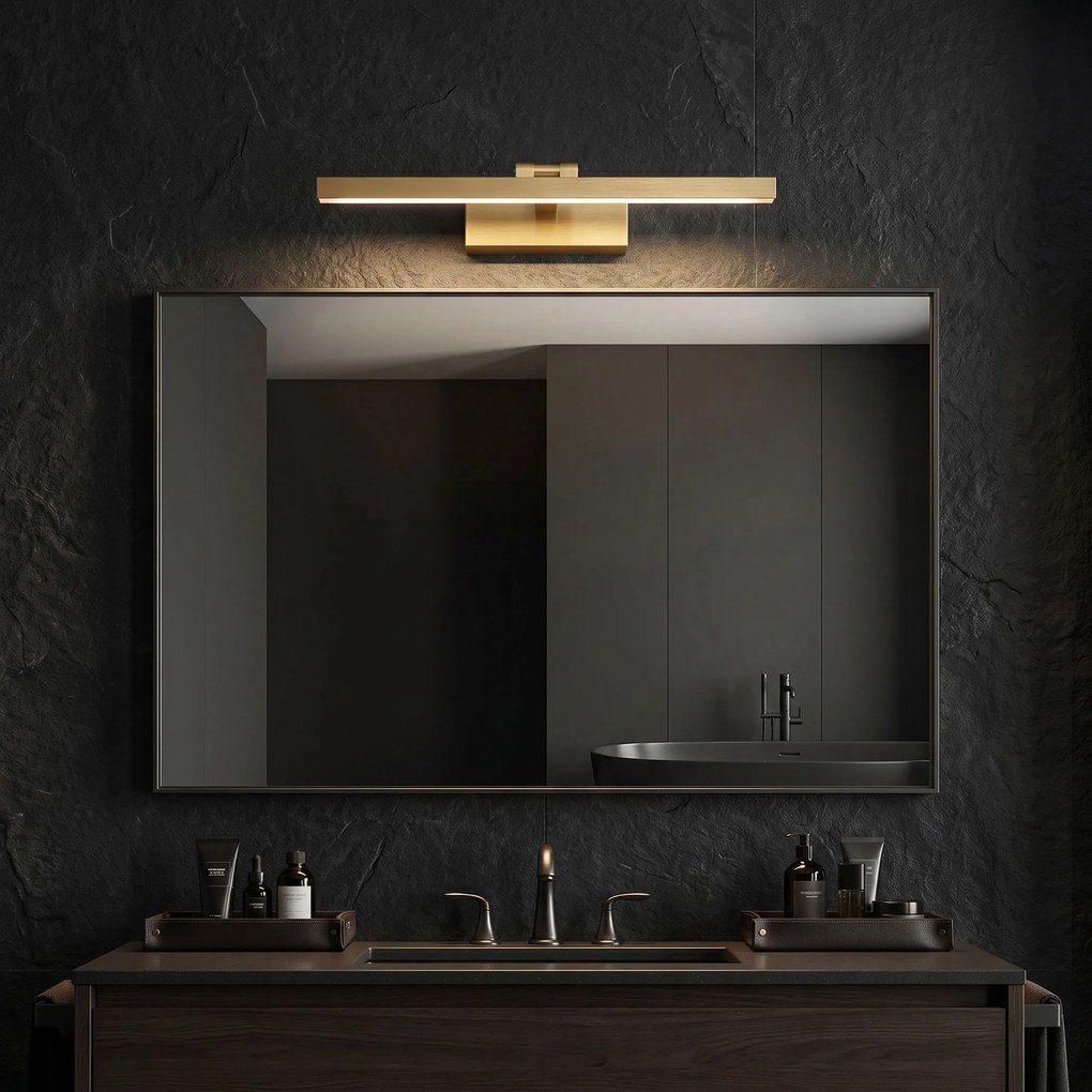 Toolight Toolight, LED kúpeľňové svietidlo 60 cm, 9W, 4000K, 500 lm, APP1864-1W, zlatá matná, OSW-66020