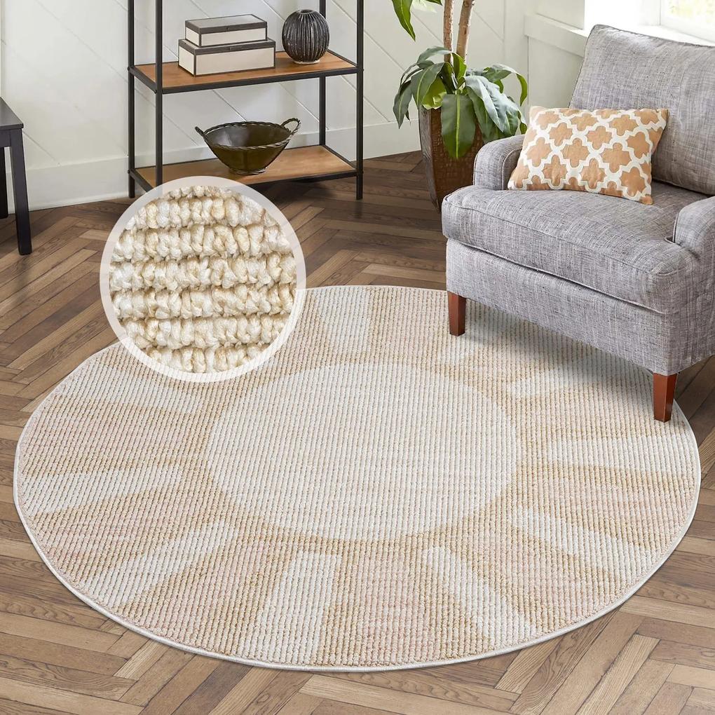Dekorstudio Vintage okrúhly koberec CLASICO 9152 - ružový Priemer koberca: 160cm