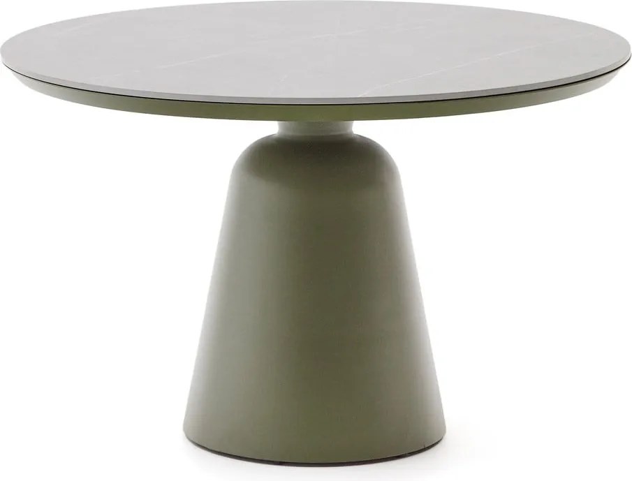 Okrúhly záhradný jedálenský stôl s keramickou doskou ø 120 cm Tudons – Kave Home