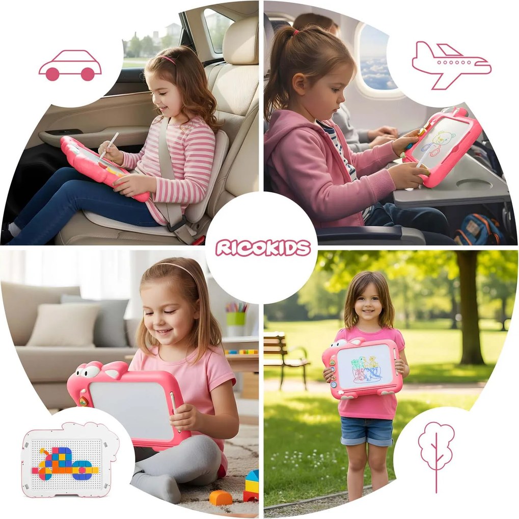 Puzzle magnetická tabuľa tangram pre deti Ricokids RK-823