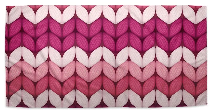 Sablio Uterák Striedajúce ružové pletenie - 70x140 cm