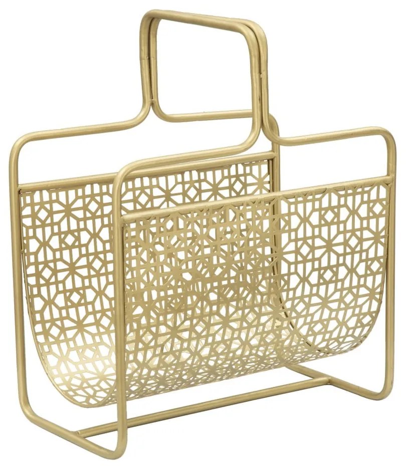 Kovový stojan na časopisy v zlatej farbe Mauro Ferretti Trivola