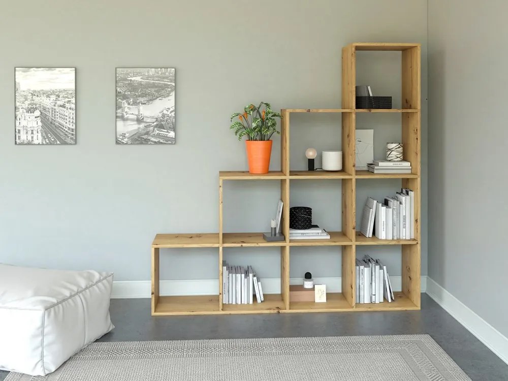 Regál Respeto 4 (dub artisan). Akcia -19%. Vlastná spoľahlivá doprava až k Vám domov. 1132887