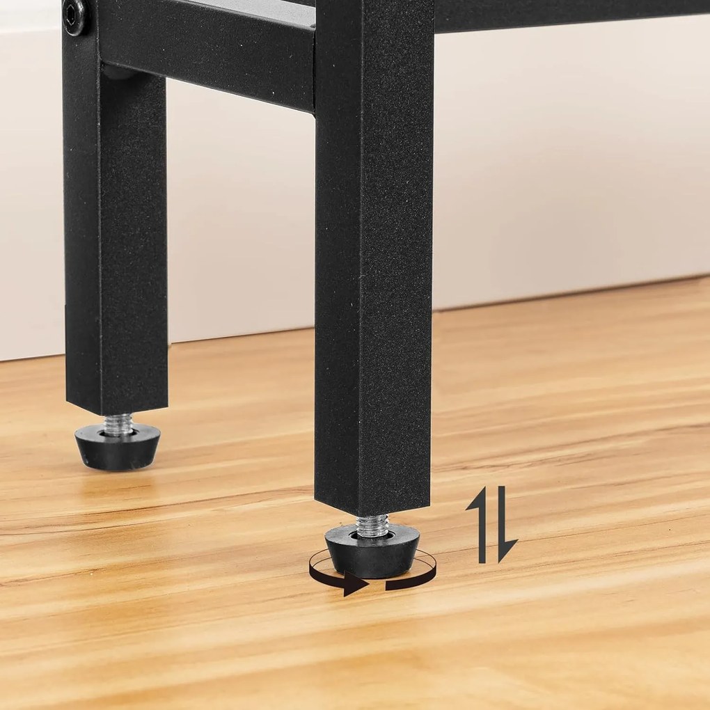 Konzolový stolek Vasagle Nerry s nabíjecí stanicí 180 cm černý/hnědý