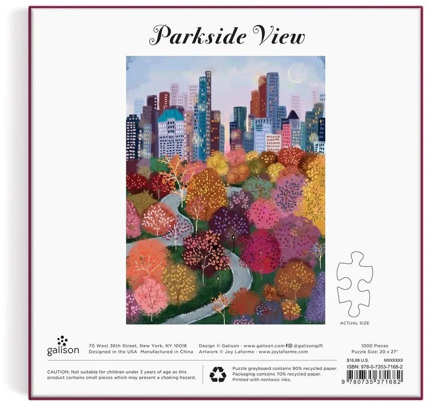 Galison Puzzle Výhľad do parku 1000 dielikov