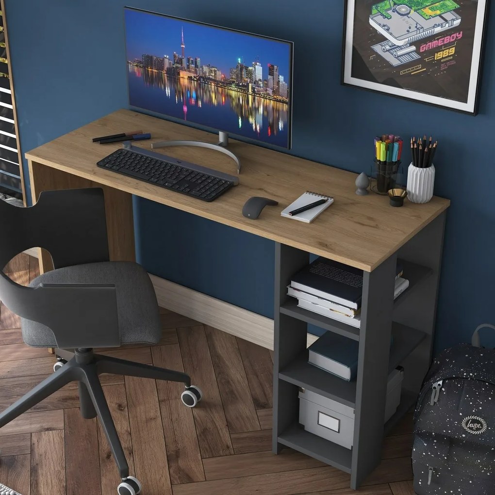 Pracovní stůl Hamen Walnut and Anthracite