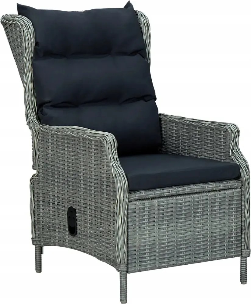 vidaXL 7-dielna sada záhradného nábytku, svetlosivá