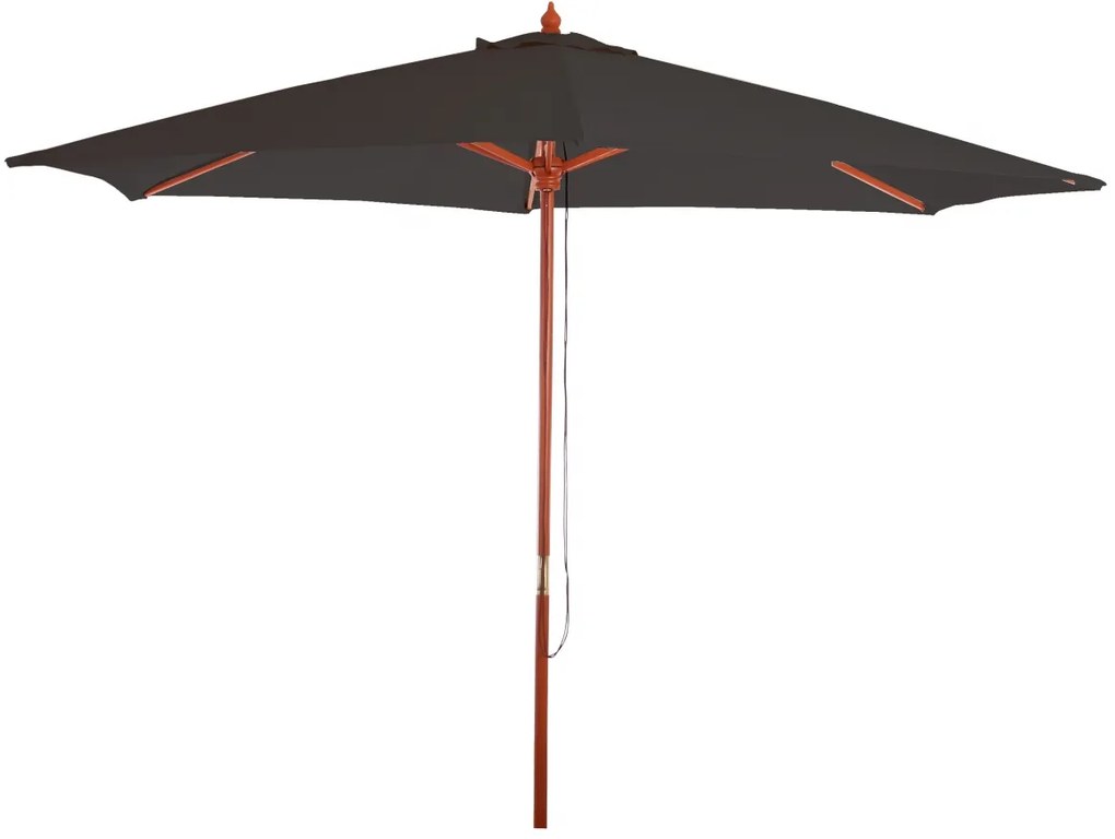 Slnečník Florida Ø 3 m - polyester/drevo - antracit