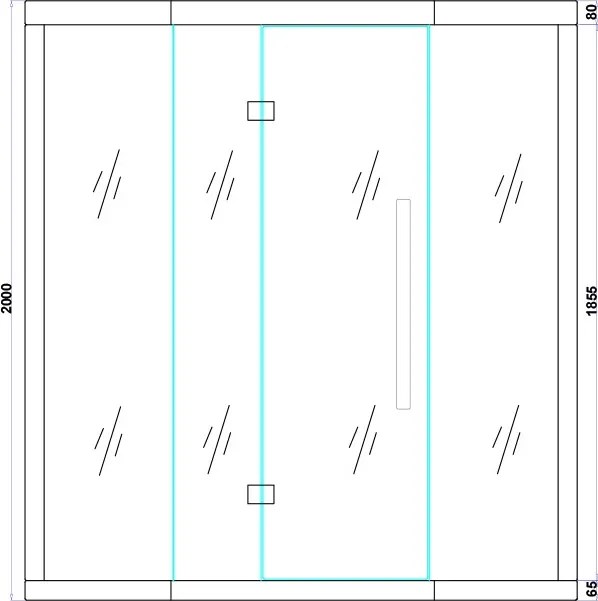 BPS-koupelny Kombinovaná sauna 2v1 HYD-7524 - Infrasauna + fínska sauna 150x150, 4-5 osôb