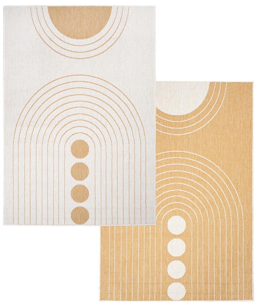 Dekorstudio Obojstranný koberec na terasu DuoRug 5739 - žltý Rozmer koberca: 120x170cm
