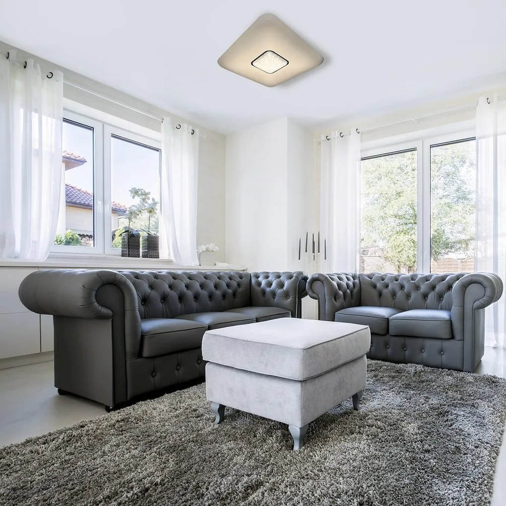 Stropné LED svietidlo Yax, 1x LED 24w, 3000-6000k, w, s ovládačom