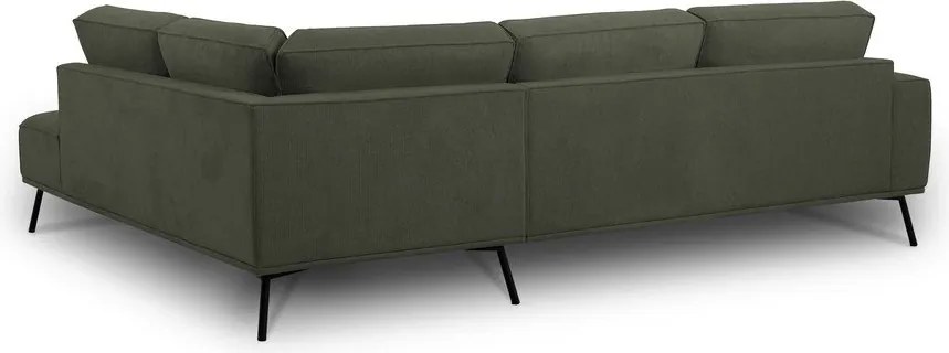Tmavozelená ženilková rohová pohovka (pravý roh/do L) Amsterdam – Scandic