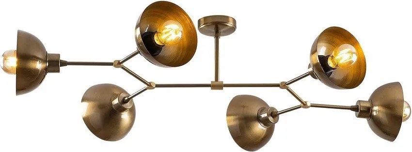 Stropné svietidlo v zlatej farbe s kovovým tienidlom 52x102 cm Dram – Opviq lights