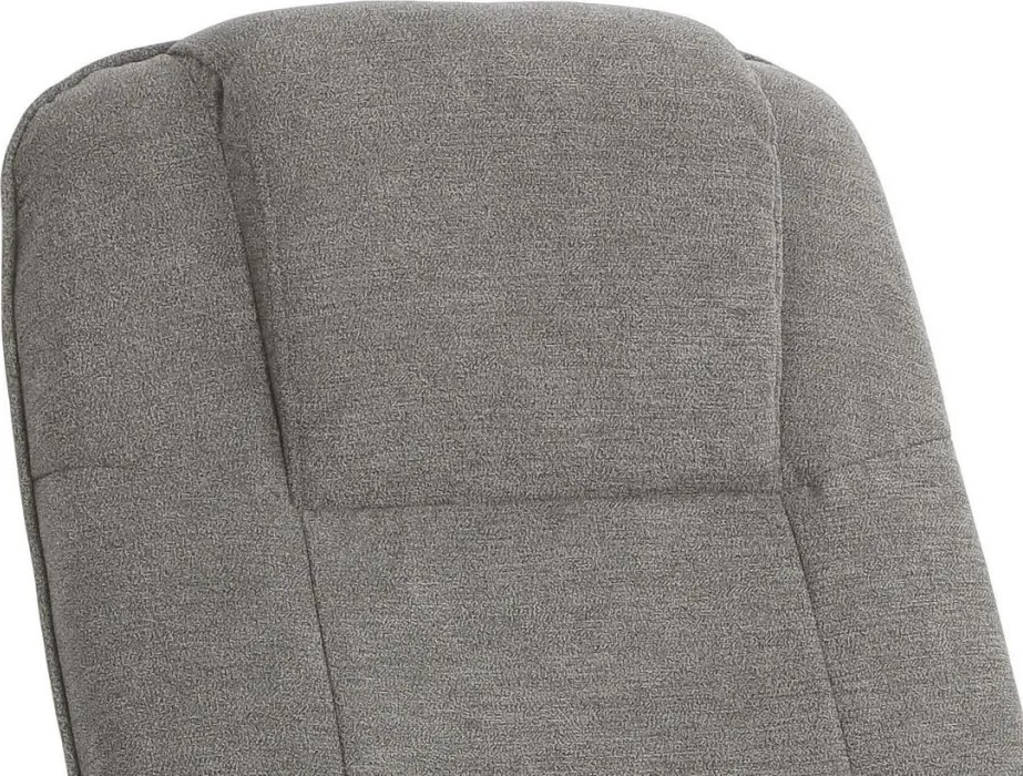 Polohovacie kreslo s taburetom Helga,  šedá látka