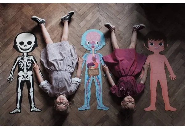 Janod - Detské vzdelávacie puzzle 225 ks ľudské telo