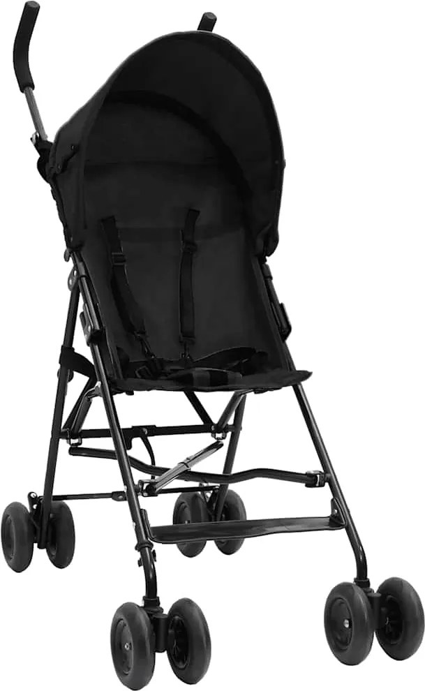 vidaXL Detská kárička antracitová a čierna oceľ