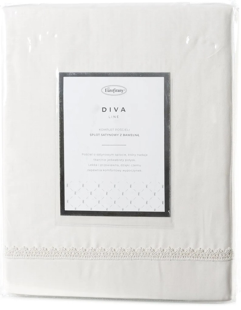 SATÉNOVÉ OBLIEČKY DIVA 200X220 CM, 2 KS 70X80 CM KRÉMOVÉ