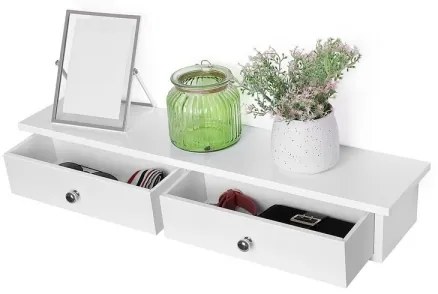 Nástenná polica s priehradkami SHELFY biela