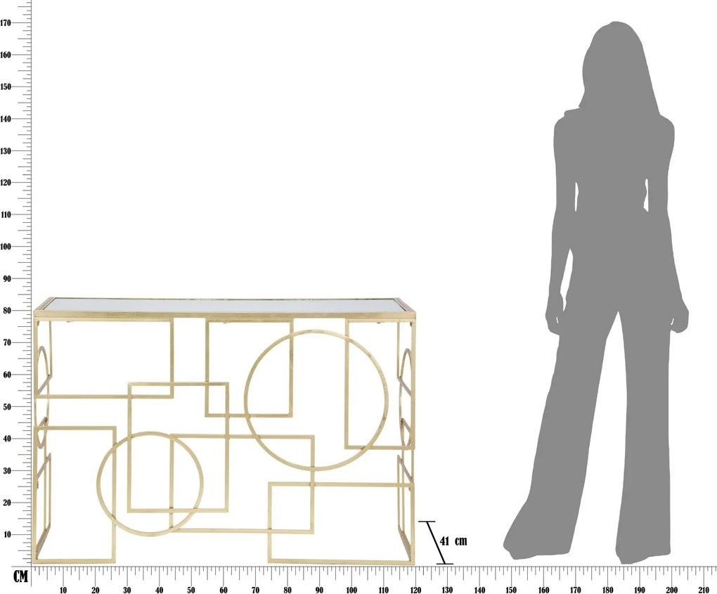 Konferenčný stolík Marie 120 cm zlatý