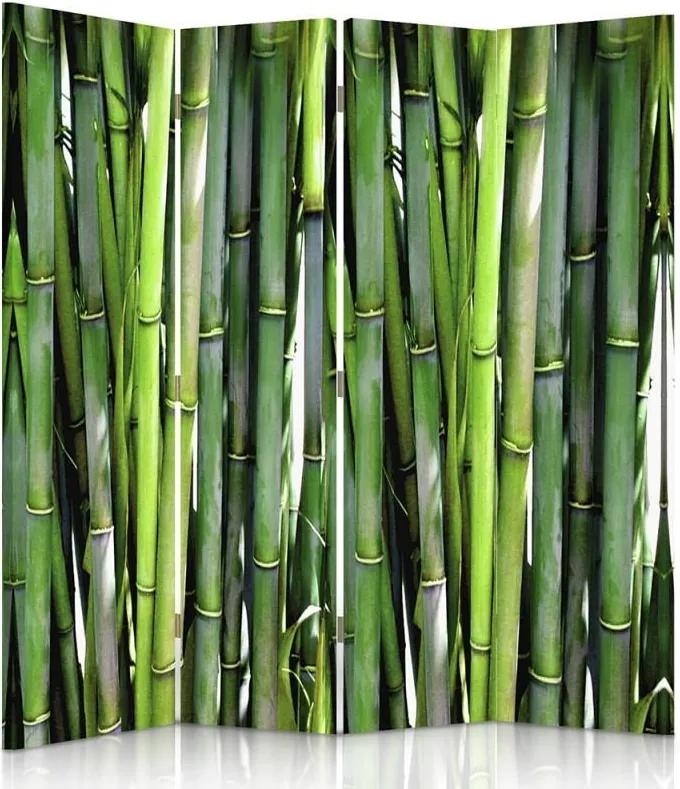 CARO Paraván - Bamboo | štvordielny | obojstranný 145x150 cm