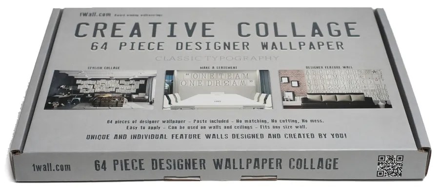 1Wall Kreatívna koláž na stenu 64 dielov 37,5 x 27,5cm Klasické písmo