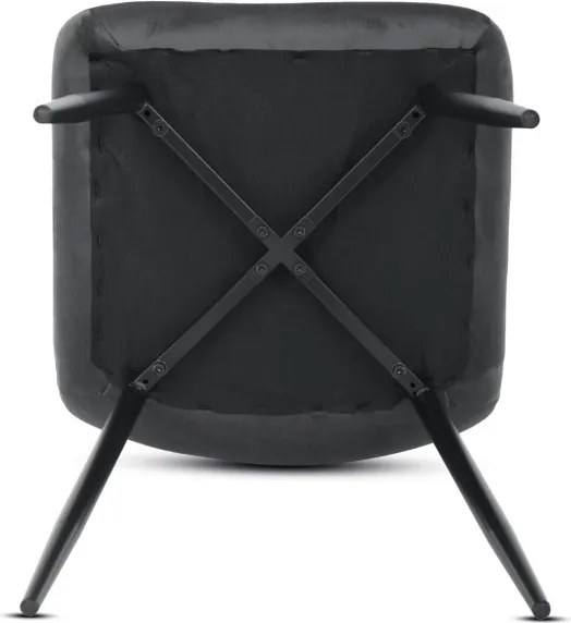 Jedálenská stolička zamatová, sivá CT-281 GREY4
