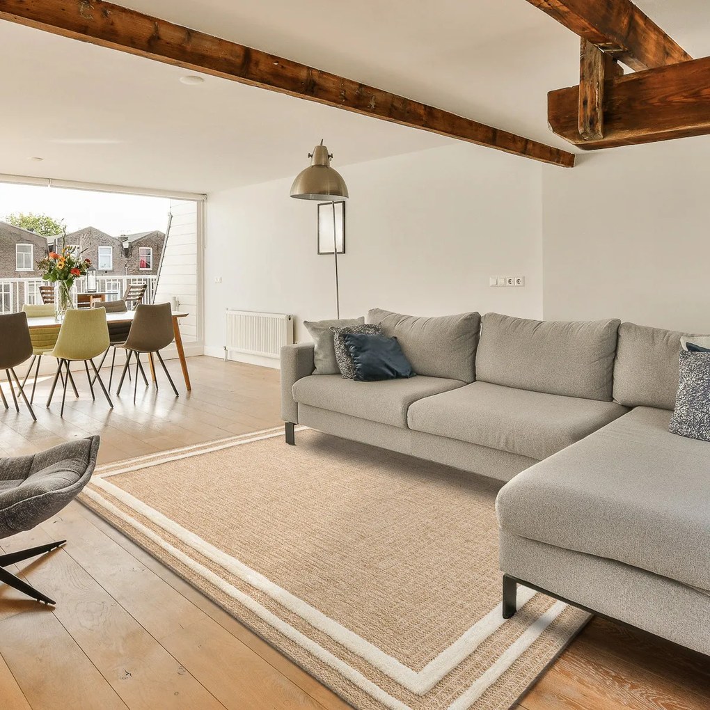 Dywany Łuszczów, Kusový koberec Spark 0687A beige/cream, 120x170, béžová, chodba / predsieň