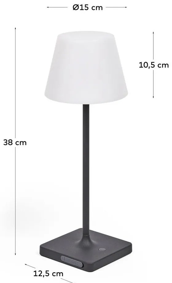 Stmievateľné vonkajšie svietidlo na USB Aluney - Kave Home