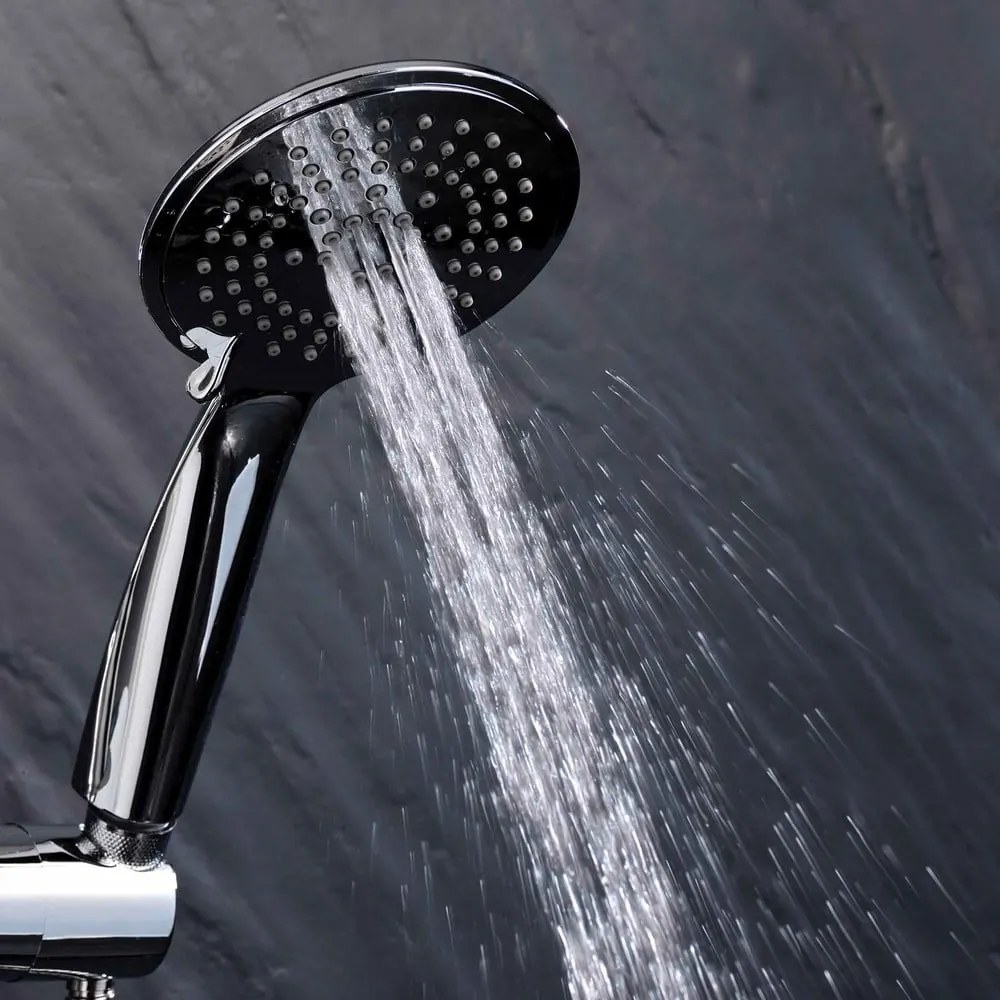 Plastová sprchová súprava v matne striebornej farbe s ručnou sprchou 70 cm Hydro – douceur d'intérieur