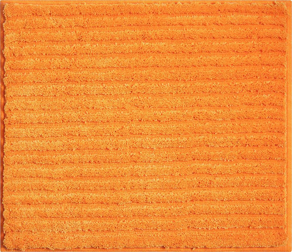 GRUND Kúpeľňová predložka RIFFLE oranžová Rozměr: 50x60 cm