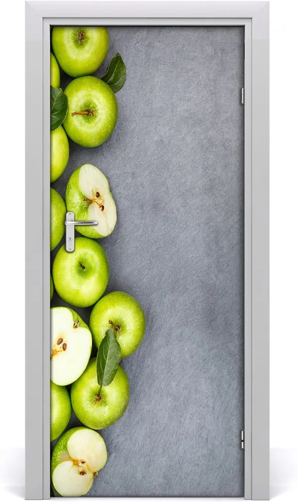 Fototapeta na dvere samolepiace  zelená jablká
