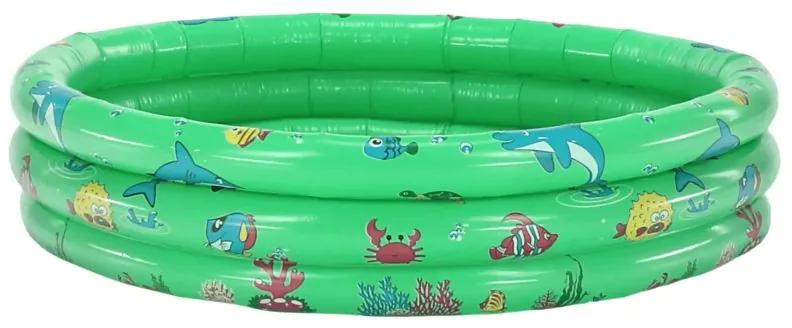 Kondela Detský nafukovací bazén, zelená/vzor, LOME