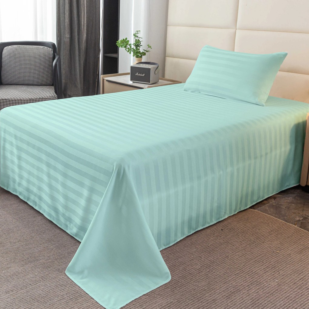 Hotelová plachta z mikrovlákna 140x240 cm a obliečka na vankúš 50x70 cm JASMINE, mentolová Typ zapínania: Hotelové vrecko