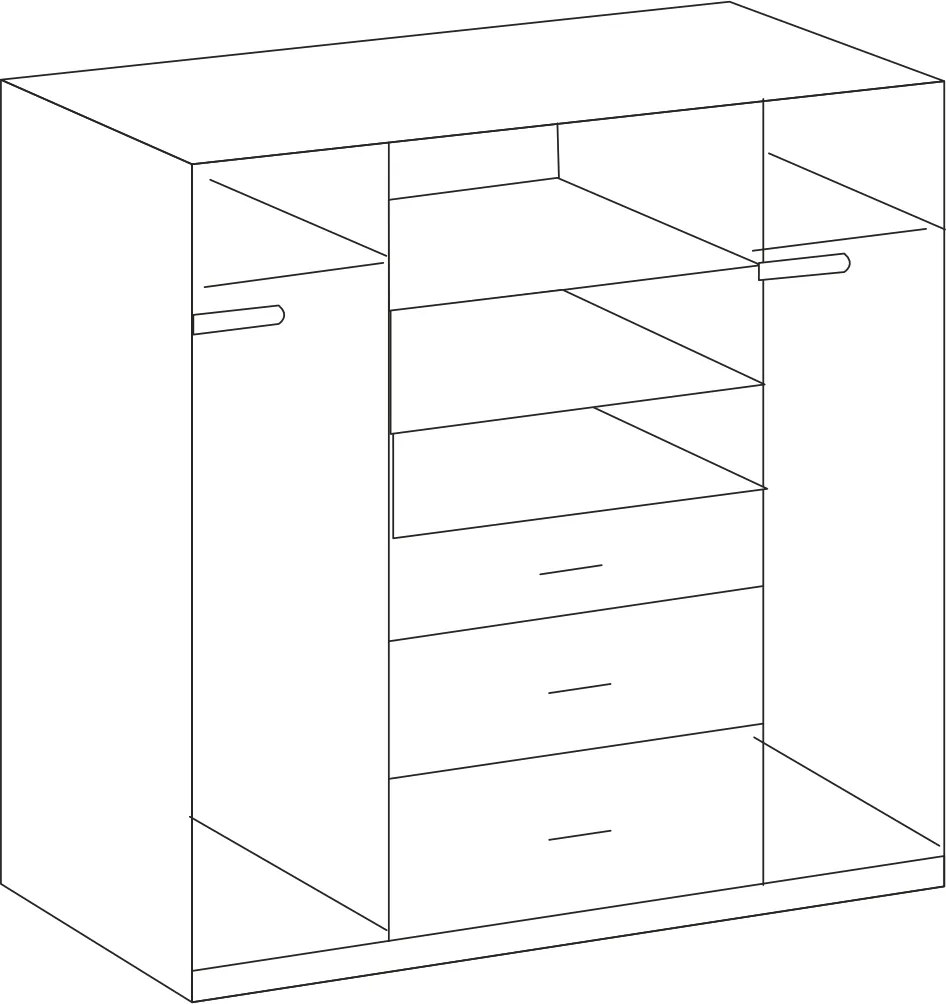 Sconto Šatníková skriňa CLICK 626