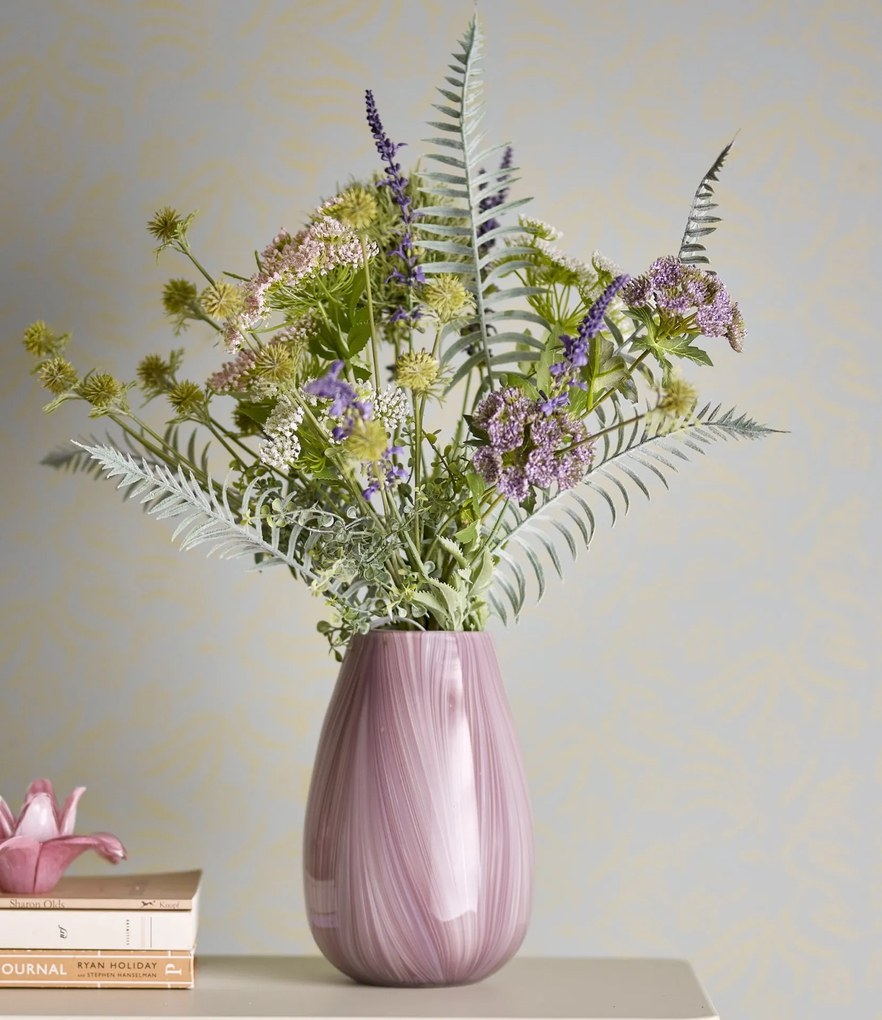 Bloomingville Sklenená váza Ennis Rose