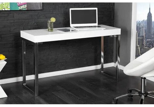 PC/Toaletný - stolík 16714 120cm Biely vysoký lesk  - Komfort-nábytok