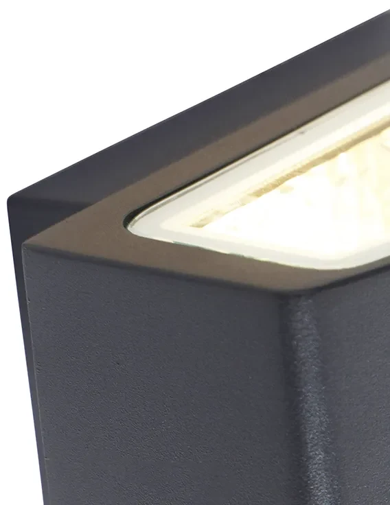 Moderná vonkajšia nástenná lampa grafit 14,3 cm IP44 - Latina