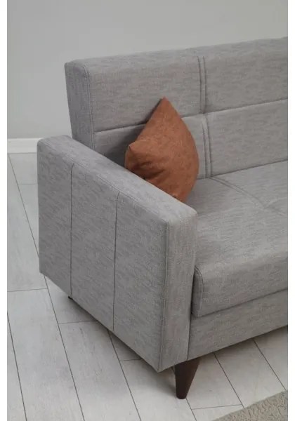 Trojmiestná rozkladacia pohovka KORFU svetlosivá