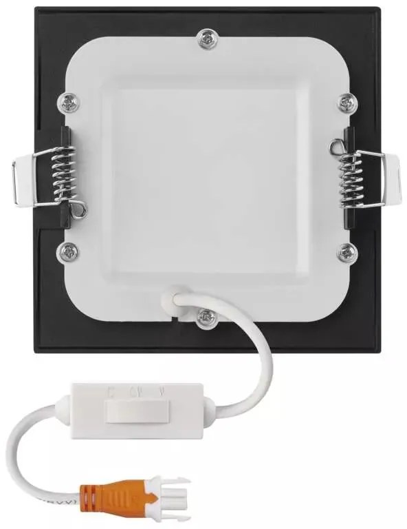 EMOS Čierny vstavaný LED panel hranatý 120 x 120mm 7W CCT Premium ZD2323
