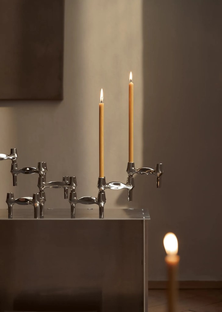 Stoff Nagel Vysoká sviečka STOFF Nagel Golden Honey – set 8 ks