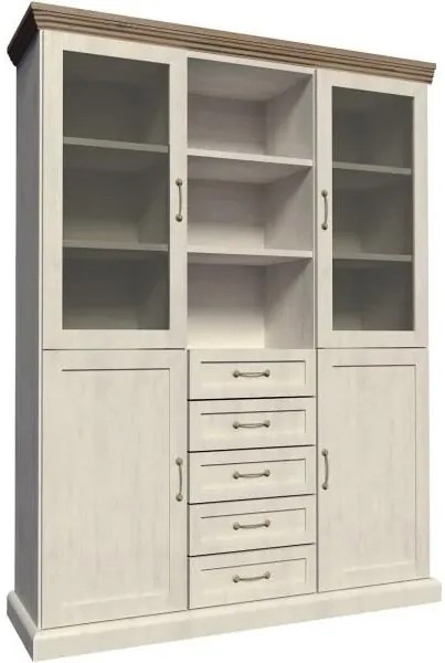 Vitrína Royal W2D, severská borovice/ divoký dub