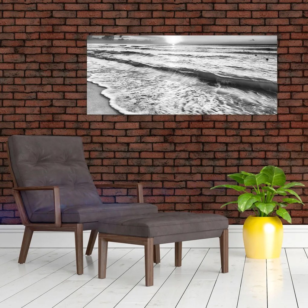 Obraz - Západ slnka pri mori (120x50 cm)